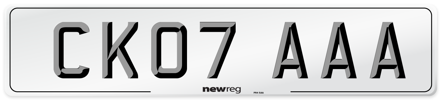 CK07 AAA Number Plate from New Reg
